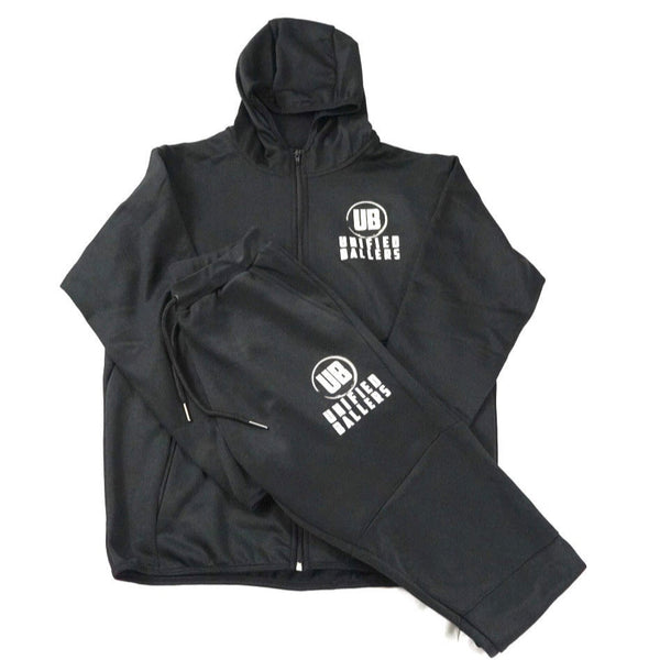 Black Poly Tech Jogger Set